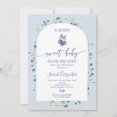 Blueberry Baby Shower Einladung (Vorderseite)