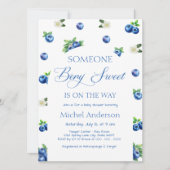 Blueberry Baby Shower Invitation Einladung (Vorderseite)