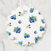 Blueberry Baby Shower Thank You Geschenkanhänger (Rückseite)