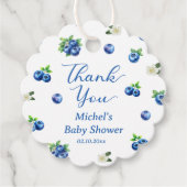 Blueberry Baby Shower Thank You Geschenkanhänger (Vorderseite)