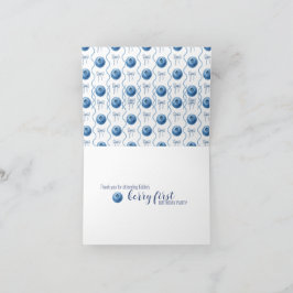 Blueberry Baby's Berry First 1st Birthday Party Dankeskarte