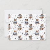 Blueberry Bear Baby Boy Shower Book Request Einladung (Rückseite)