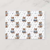 Blueberry Bear Baby Duschkabine Windelwanne Begleitkarte (Rückseite)