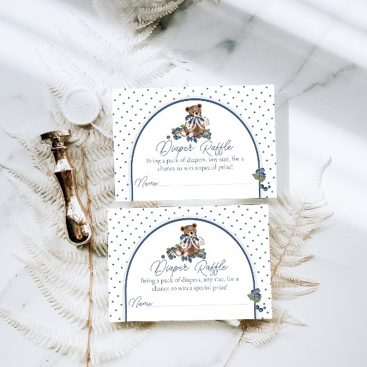 Blueberry Bear Baby Duschkabine Windelwanne Begleitkarte