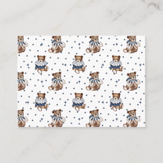 Blueberry Bear Baby Shoy Buchanfrage Begleitkarte (Rückseite)