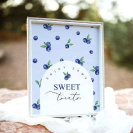 Blueberry-Beere, süße Leckereien Geburtstagsparty Poster