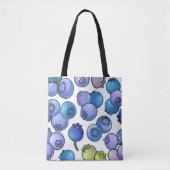 Blueberry Berries Seamless Pattern Artistic Tasche (Vorderseite)
