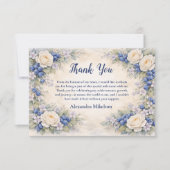 Blueberry Berry Botanical 1st Birthday Dankeskarte (Vorderseite)