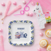 Blueberry Berry Erster Geburtstag Pappteller (Party)