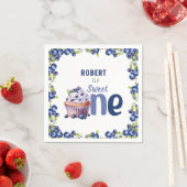 Blueberry Berry Erster Geburtstag Serviette (Beispiel)
