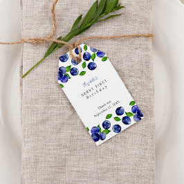 Blueberry Berry Erster Geburtstag Wasserfarbe Nied Geschenkanhänger