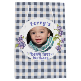 Blueberry Berry First Birthday Mittlere Geschenktüte