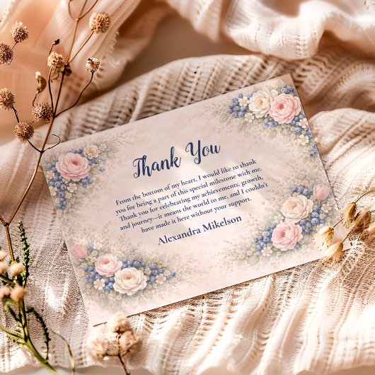 Blueberry Berry First Garden 1st Birthday Dankeskarte