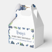 Blueberry Berry Sweet 1. Geburtstag Gastgeschenk B Geschenkschachtel (Rückseite)