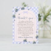 Blueberry Berry Sweet Baby Boy Baby Dusche Dankeskarte (Stehend Vorderseite)