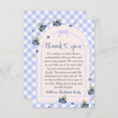 Blueberry Berry Sweet Baby Boy Baby Dusche Dankeskarte (Vorne/Hinten)