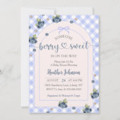 Blueberry Berry Sweet Baby Boy Baby Dusche Einladung (Vorderseite)