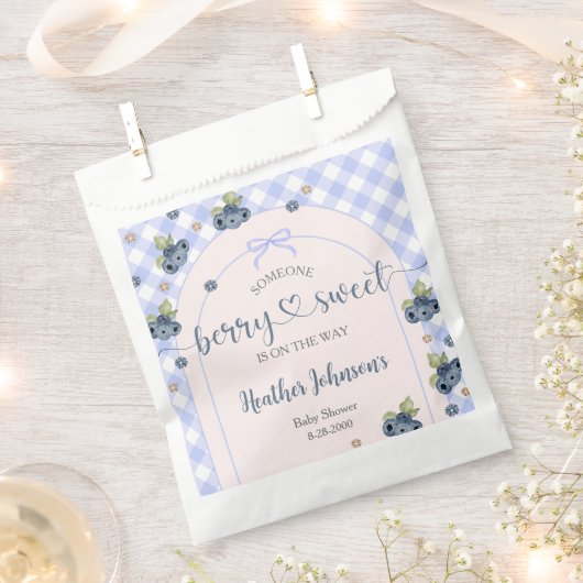 Blueberry Berry Sweet Baby Boy Baby Dusche Geschenktütchen (Ausgeschnitten)