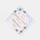 Blueberry Berry Sweet Baby Boy Baby Dusche Serviette (Ecke)