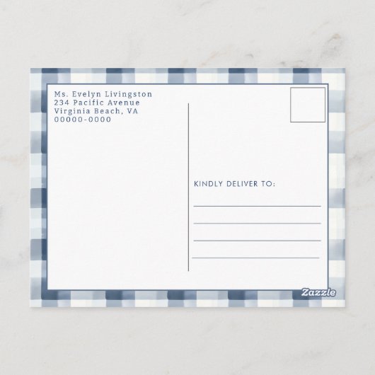 Blueberry Berry Sweet Baby Danke Postcard Postkarte (Rückseite)