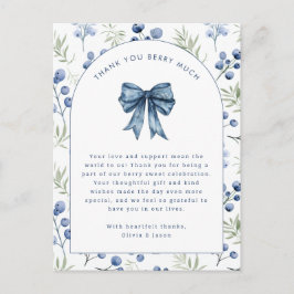 Blueberry Berry Sweet Baby Danke Postcard Postkarte