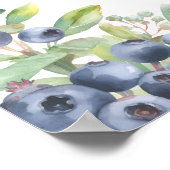 Blueberry Berry Sweet Baby Dusche Begrüßungszeiche Poster (Ecke)