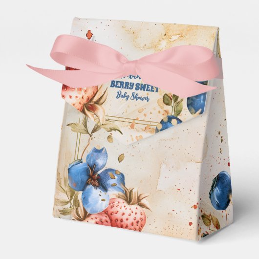 Blueberry Berry Sweet Baby Dusche Geschenkschachtel (Vorderseite)