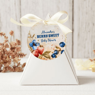 Blueberry Berry Sweet Baby Dusche Runder Aufkleber