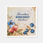 Blueberry Berry Sweet Baby Dusche Serviette (Vorderseite)