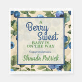 Blueberry Berry Sweet Baby Dusche Serviette (Vorderseite)