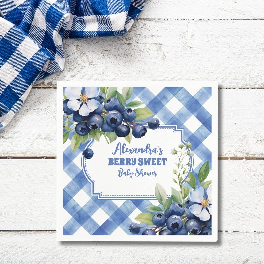 Blueberry Berry Sweet Baby Dusche Serviette