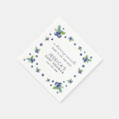 Blueberry Berry Sweet Baby Dusche Serviette (Ecke)