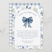 Blueberry Berry Sweet Baby Dusche Vielen Dank Einladung (Vorne/Hinten)