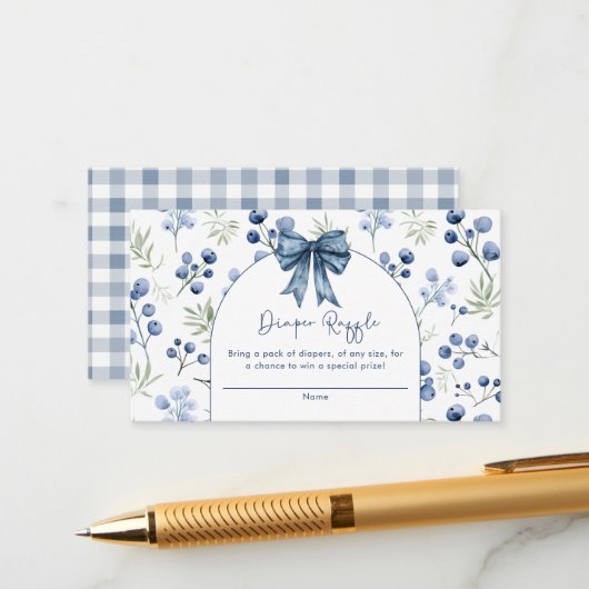 Blueberry Berry Sweet Baby Shooting Card Begleitkarte (Vorderseite/Rückseite Beispiel)