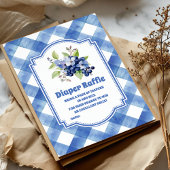 Blueberry Berry Sweet Baby Shower Diaper Raffles Begleitkarte