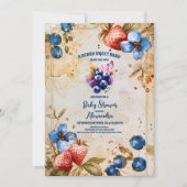 Blueberry Berry sweet baby shower Einladung (Vorderseite)
