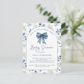 Blueberry Berry Sweet Baby Shower Einladung Postkarte (Stehend Vorderseite)