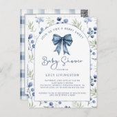 Blueberry Berry Sweet Baby Shower Einladung Postkarte (Vorne/Hinten)