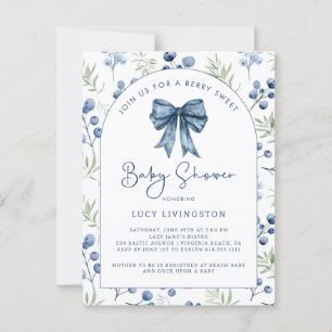 Blueberry Berry Sweet Baby Shower Einladung Postkarte