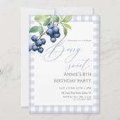 Blueberry Berry Sweet Birthday Einladung (Vorderseite)