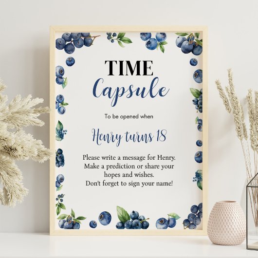 Blueberry Berry Sweet Birthday Time Kapseluntersch Poster