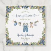 Blueberry Berry Sweet Clothesline Baby Dusche Geschenkanhänger (Rückseite)