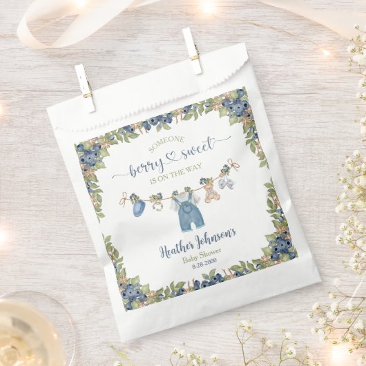 Blueberry Berry Sweet Clothesline Baby Dusche Geschenktütchen (Ausgeschnitten)
