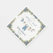 Blueberry Berry Sweet Clothesline Baby Dusche Serviette (Ecke)