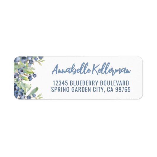 Blueberry Berry Sweet Rücksendeadresse (Vorne)