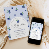 Blueberry Berry Swery Baby Dusche Einladung