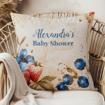 Blueberry Berry Swery Baby Dusche Kissen<br><div class="desc">Fügen Sie Ihrem Kinderzimmer oder Ihrer Babydusche einen Pop Süße mit unserem Blueberry Berry Sweet Throw Kissen hinzu. Dieses Kissen ist mit einem zauberhaften Blueberry-Design auf einem weichen, gepolsterten Stoff eingerichtet und gleichzeitig bezaubernd und gemütlich zugleich. Ob auf einem Schaukelstuhl, einem Sofa oder einem Bett, dieses Kissen verleiht jedem Raum...</div>