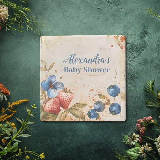 Blueberry Berry Swery Baby Dusche Steinuntersetzer