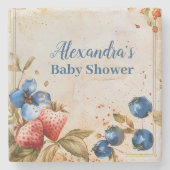 Blueberry Berry Swery Baby Dusche Steinuntersetzer (Vorderseite)