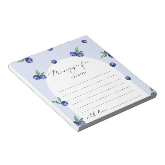 Blueberry Bery Sweet Time Capsule Nachricht Notizblock (angewinkelt)